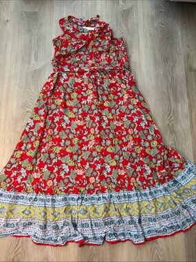 NWT GLM Clothing Boho Floral Halter Maxi Dress size XXL rayon boho festival